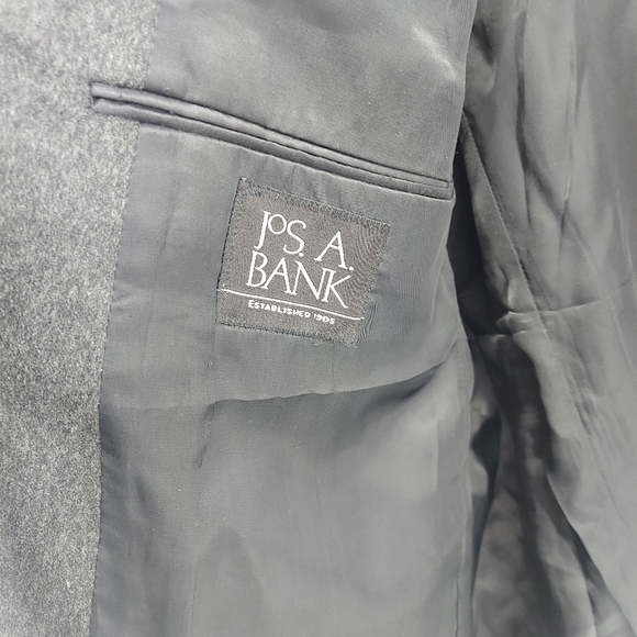 Jos A Bank cashmere Gray Sports Coat 48R - Picture 4 of 7
